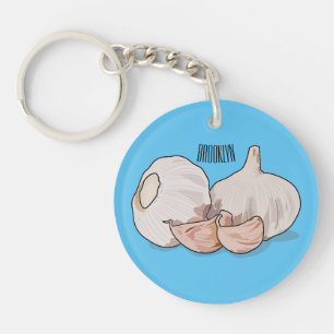 Garlic cartoon illustration   keychain