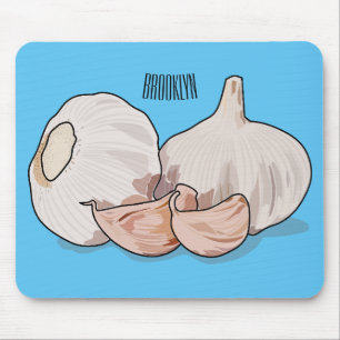 Garlic cartoon illustration   mouse pad