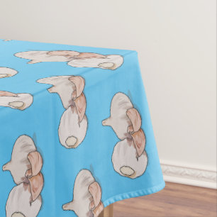 Garlic cartoon illustration tablecloth