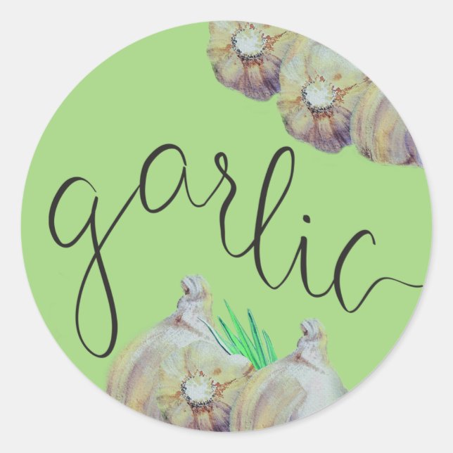 Garlic Classic Round Sticker (Front)