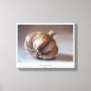 Garlic classic vegetable still life oil paint canvas print