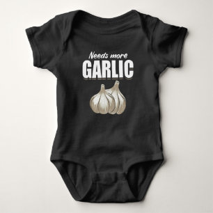Garlic Cloves Funny Cooking Food Humour Baby Bodysuit
