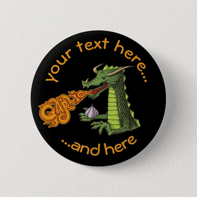 Garlic Dragon 2 Inch Round Button (Front)