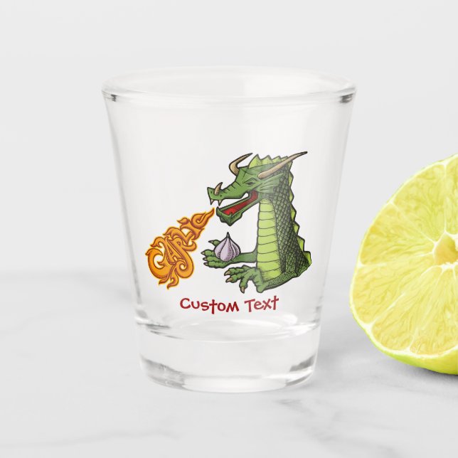 Garlic Dragon Shot Glass (Front)