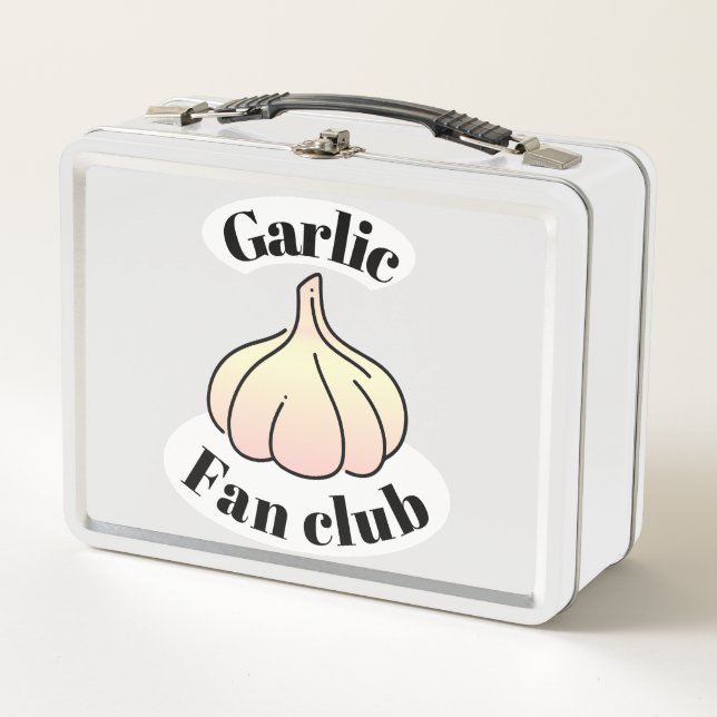 Garlic Fan Club Metal Lunch Box (Front)