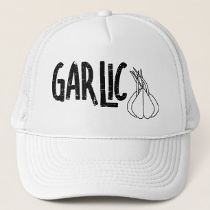 Garlic Garlic Text Trucker Hat