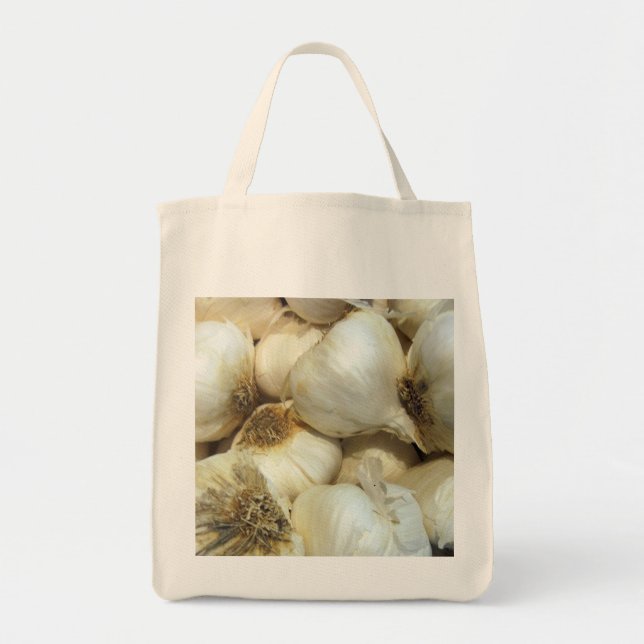 Garlic Grocery Tote Bag (Front)