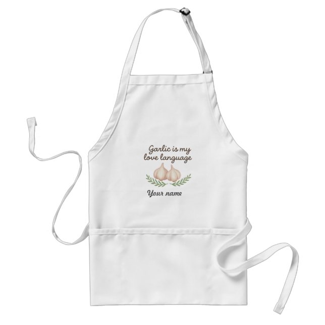Garlic Is My Love Language – Personalized Garlic Standard Apron (Front)