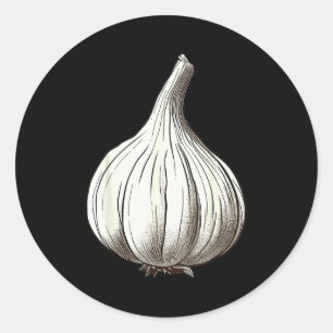 Garlic Lazy Easy Funny Matching Halloween Costume Classic Round Sticker