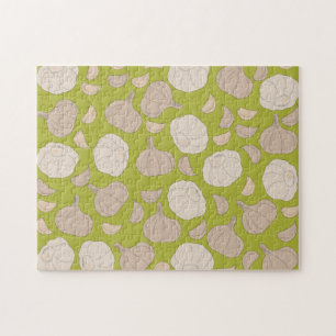 Garlic Pattern - Garlic Cloves & Bulb Jigsaw Puzzle