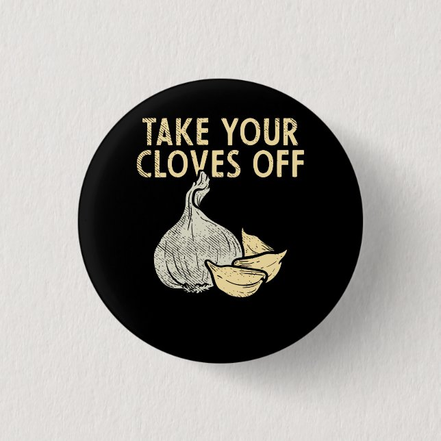 Garlic Plant 1 Inch Round Button (Front)