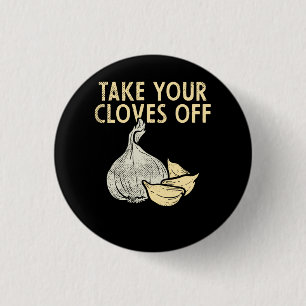 Garlic Plant 1 Inch Round Button