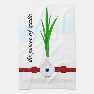 Garlic Power - Strong & Fearless Tee Kitchen Towel