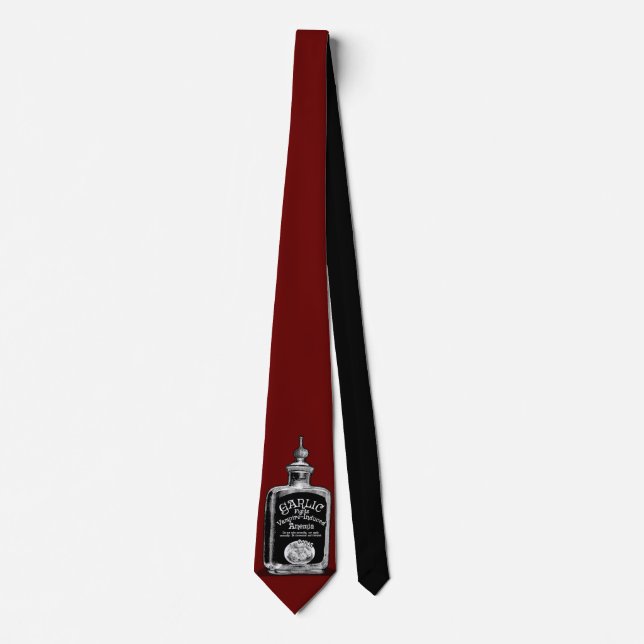 Garlic Prevents Vampire-Induced Anemia Neck Tie (Front)