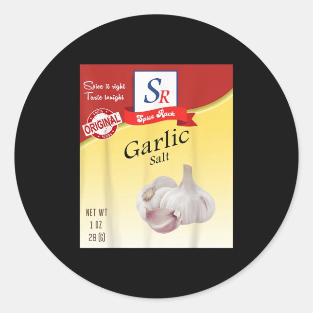 Garlic Sce Condiment Costume Holiday Sce Group Cos Classic Round Sticker (Front)