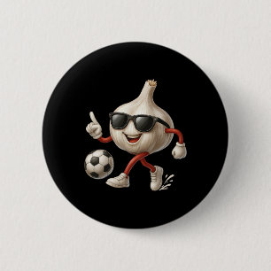 Garlic Soccer  2 Inch Round Button