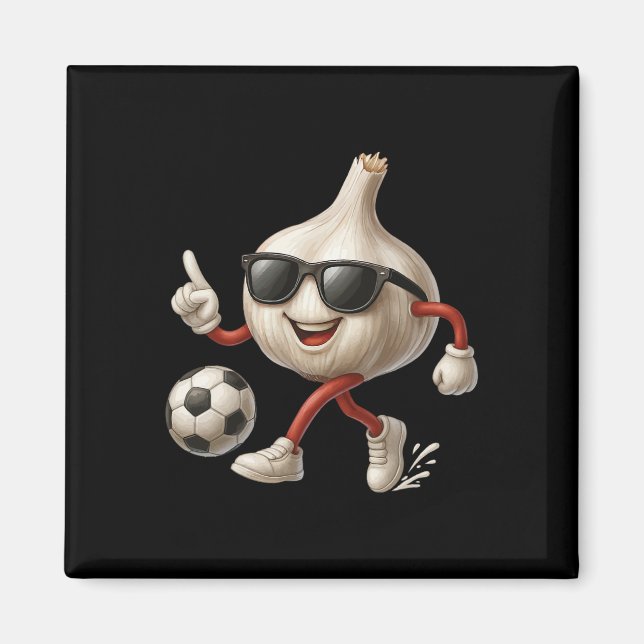 Garlic Soccer  Magnet (Front)