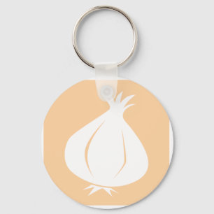 Garlic Vegetable Icon Keychain