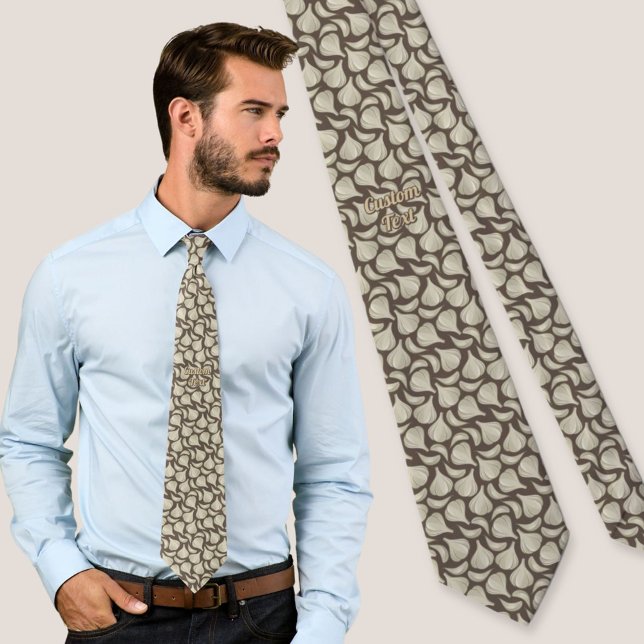 Garlic Woodcut Pattern Tie (Creator Uploaded)