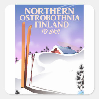 Garmisch Classic,Bavarian Alps Ski poster Square Sticker