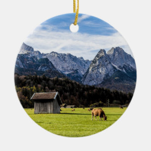 Garmisch Partenkirchen Alps Bavaria Germany Luggag Ceramic Ornament