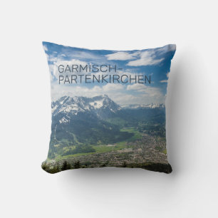 Garmisch-Partenkirchen Bavaria Alps Panorama Gift Throw Pillow