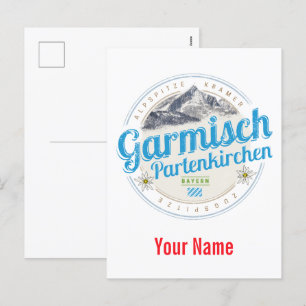 Garmisch Partenkirchen Bavaria Vintage Alps Holiday Postcard