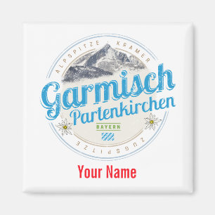 Garmisch Partenkirchen Bavaria Vintage Alps Magnet