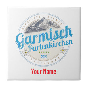 Garmisch Partenkirchen Bavaria Vintage Alps Tile
