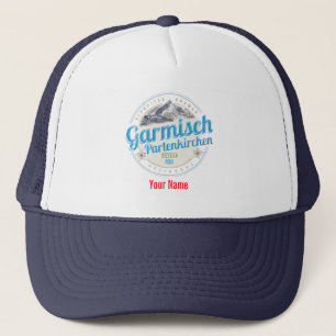 Garmisch Partenkirchen Bavaria Vintage Alps Trucker Hat