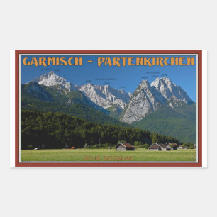 Garmisch - The Zugspitze and Alpspitze Sticker