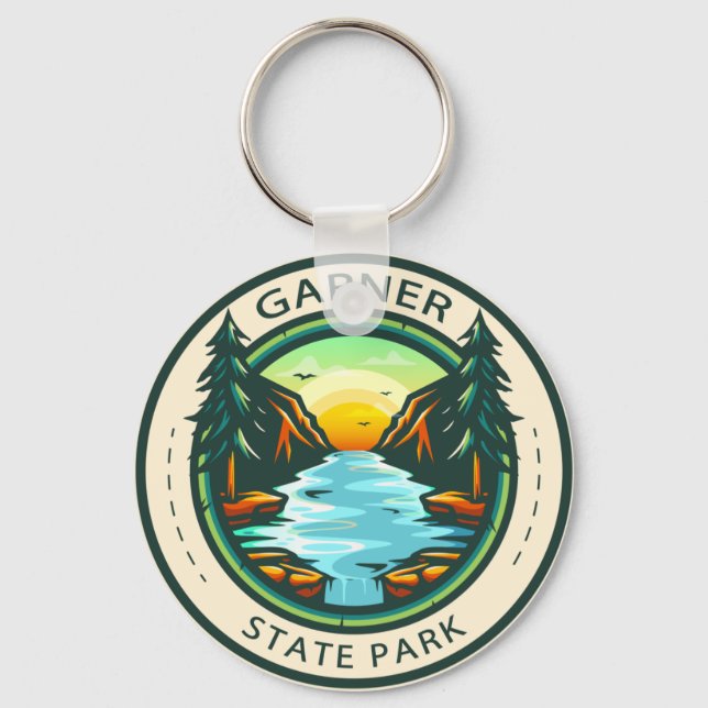 Garner State Park Texas Badge  Keychain (Front)