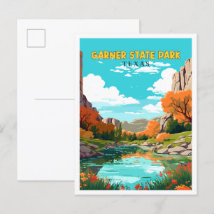 Garner State Park Texas USA vintage travel Postcard