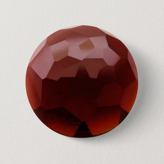 Garnet 01, January, Birthstone 2 Inch Round Button (Front)