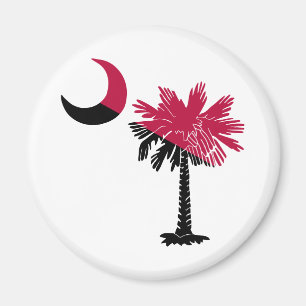 Garnet and Black Palmetto Magnet