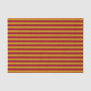 Garnet and Gold Stripes Tissue Paper