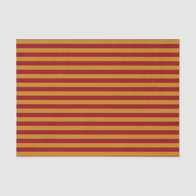Garnet and Gold Stripes Tissue Paper (Front)