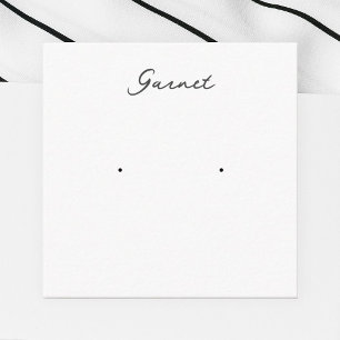 Garnet Earring Jewellery Display Card