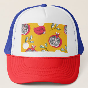 Garnet Fruit: Hand-Drawn Vintage Pattern. Trucker Hat