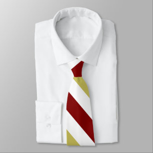 Garnet Gold and White Custom University Stripe Tie