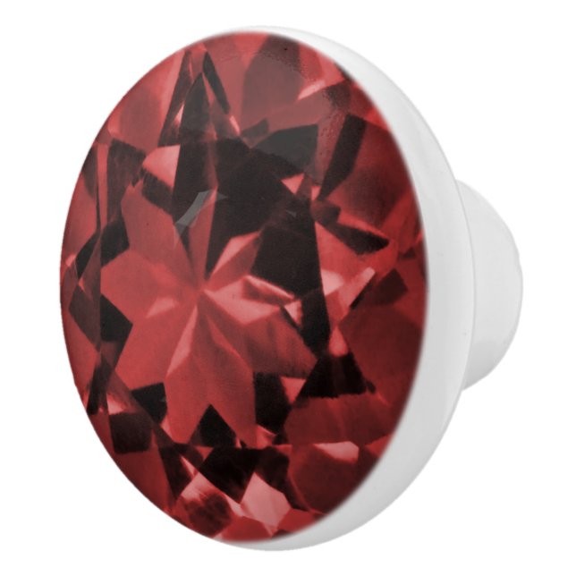 Garnet Illusion Ceramic Knob (Right)