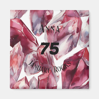 Garnet January Birthday Anniversary Custom Magnet