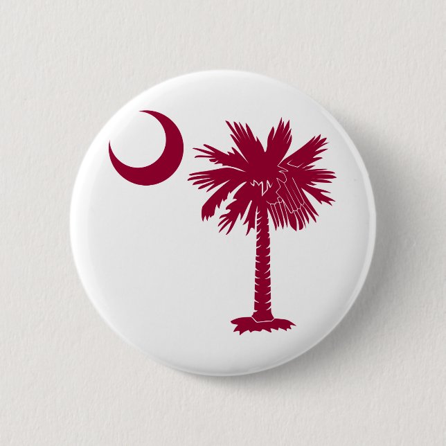 Garnet Palmetto 2 Inch Round Button (Front)