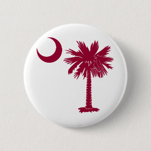 Garnet Palmetto 2 Inch Round Button