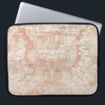 Garnet Weft Laptop Sleeve<br><div class="desc">Garnet Weft III by June Erica Vess. Done in a peach-like colour,  this design resembles the appearance of distressed fabric.</div>