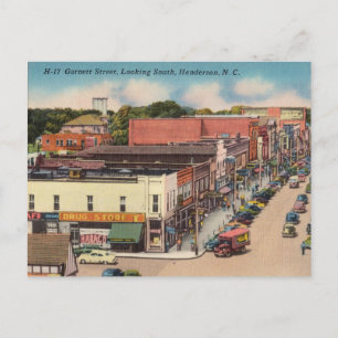 Garnett Street, Henderson, North Carolina Postcard