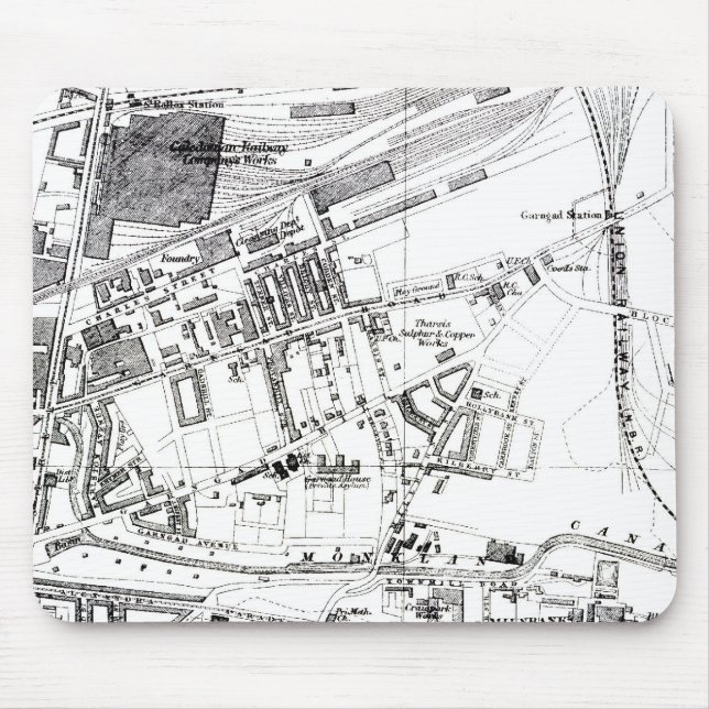 Garngad Glasgow Mouse Mat (Front)