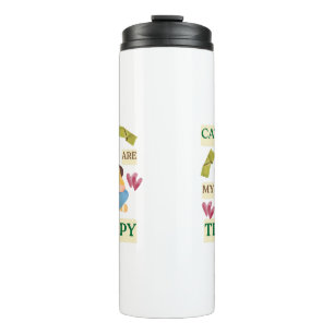 Garrafa Térmica Cats Are My Therapy – Cute Cat Lov Thermal Tumbler