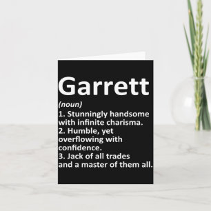 Garrett Definition Personalized Name Funny Card