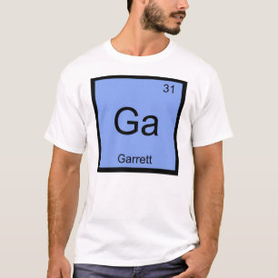Garrett  Name Chemistry Element Periodic Table T-Shirt